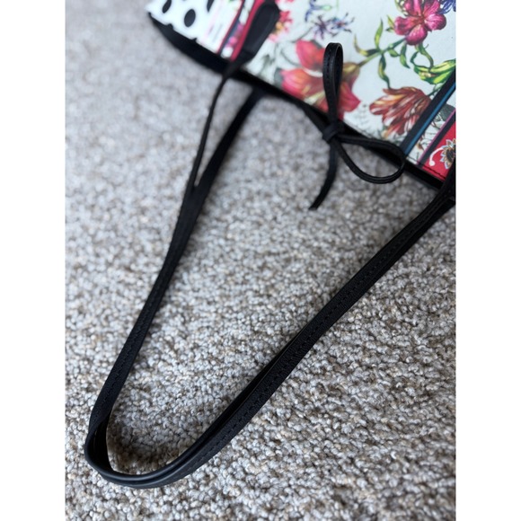 Desigual Floral Tote Bag Polka Dot Accents Large summer bag shoulder bag - Picture 5 of 13